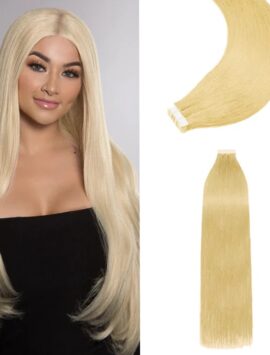 Straight Tape-In Hair Extensions Natural Black