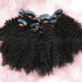 Curly Tape-In Hair Extensions Natural Black