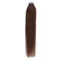 Straight Tape-In Hair Extensions Light Brown (#4)