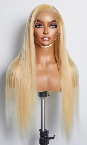 Platinum Blonde #613 Straight 13”x 4” Lace Front Wig