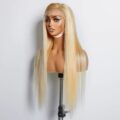 Platinum Blonde #613 Straight 13”x 4” Lace Front Wig