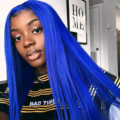 Blue 13”x 6” Lace Front Custom Colored Wig