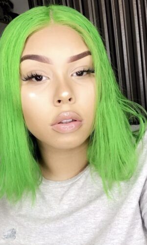 Slime Green 13”x 6” Lace Front Custom Colored Wig