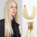 #613 Platinum Blonde I-Tip Remy Hair Extensions