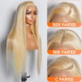 Platinum Blonde #613 Straight 13”x 4” Lace Front Wig