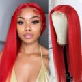 Red 13”x 6” Lace Front Custom Colored Wig