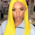 Yellow 13”x 6” Lace Front Custom Colored Wig