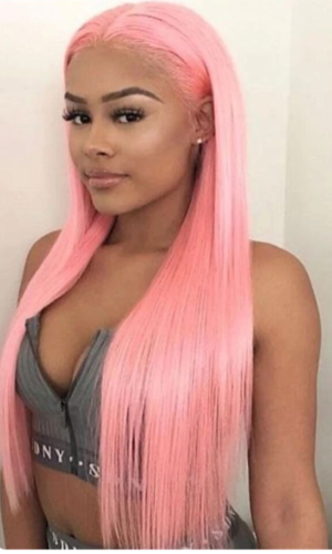 Baby Pink 13”x 6” Lace Front Custom Colored Wig