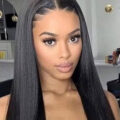 Straight Natural Black Lace Front Wig