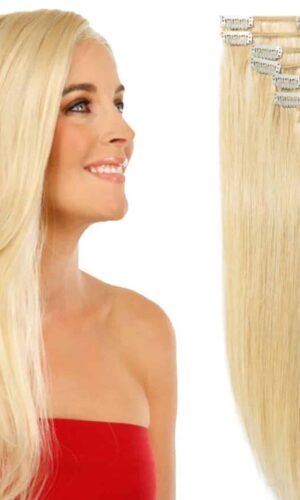 #613 Straight Platinum Blonde Clip-Ins