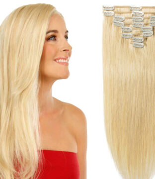 #613 Straight Platinum Blonde Clip-Ins