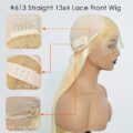 Platinum Blonde #613 Straight 13”x 4” Lace Front Wig