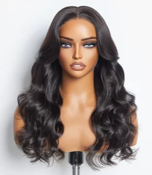 Body Wave Natural Black Lace Front Wig